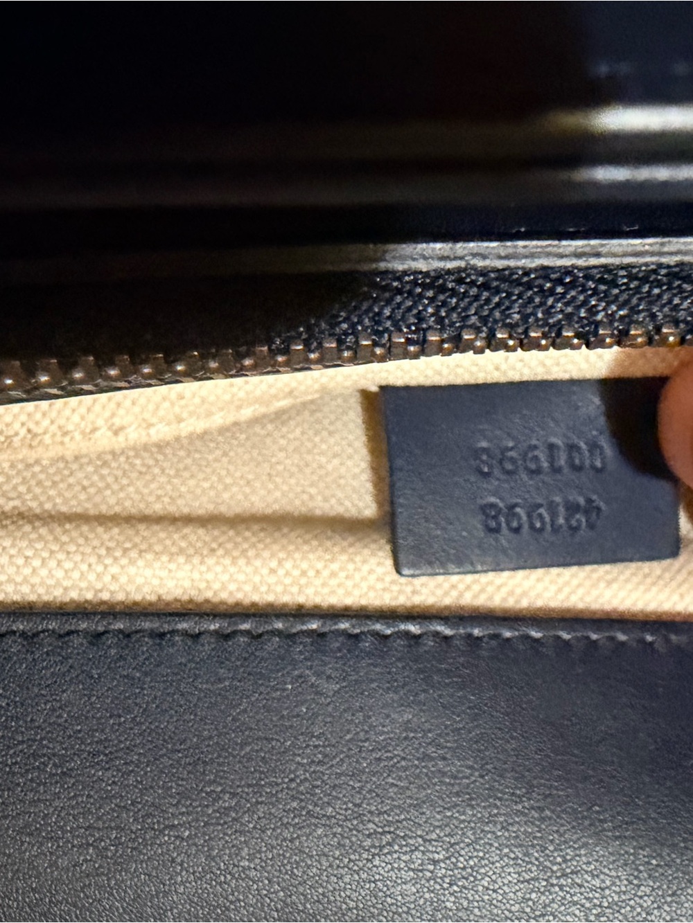 Gucci Blue Leather Striped Embroidered Riche Shoulder Bag - Picture 15 of 16